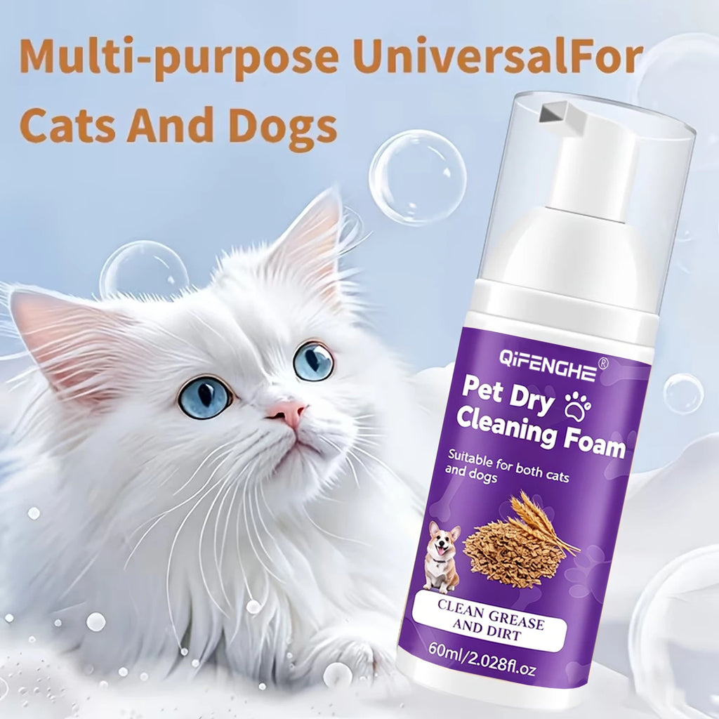 Flausi SchnellFrisch™ Anti-Stress Trockenshampoo-Schaum für Hunde & Katzen 65 Ml.