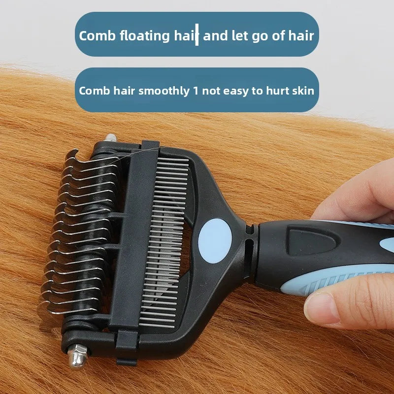 Flausi FellPro™ 3-in-1 Fellpflegekamm für Hunde & Katzen