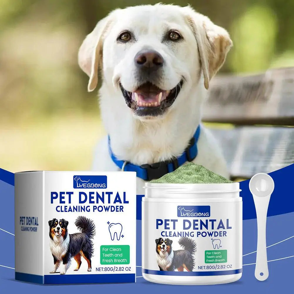 Flausi ZahnGlanz™ naturbasiertes Dentalpulver für Hunde 80g
