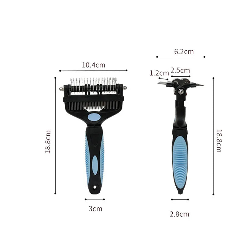 Flausi FellPro™ 3-in-1 Fellpflegekamm für Hunde & Katzen