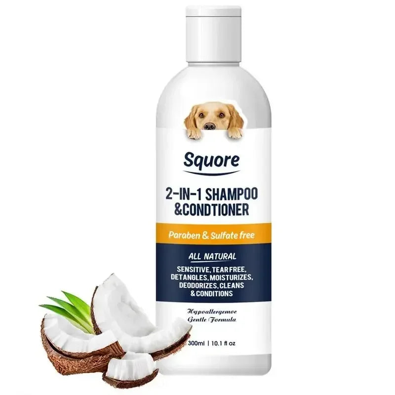 Flausi FellSeide™ natürliches 2-in-1 Shampoo & Conditioner für Hunde 300 Ml.