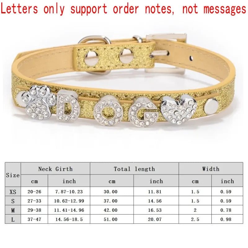 Flausi personalisiertes Halsband  3D-Optik Glitzernd für Hunde und Katzen