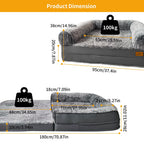 180cm Long Human Dog Bed Fits Adults and Pets Foldable Orthopedic Pet Bed Plush Cushion Cover with Bolster