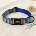 Flausi personalisiertes Nylon Halsband für Hunde mehrfarbig