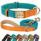 Flausi personalisiertes Nylon Halsband- & Leinen-Set für Hunde
