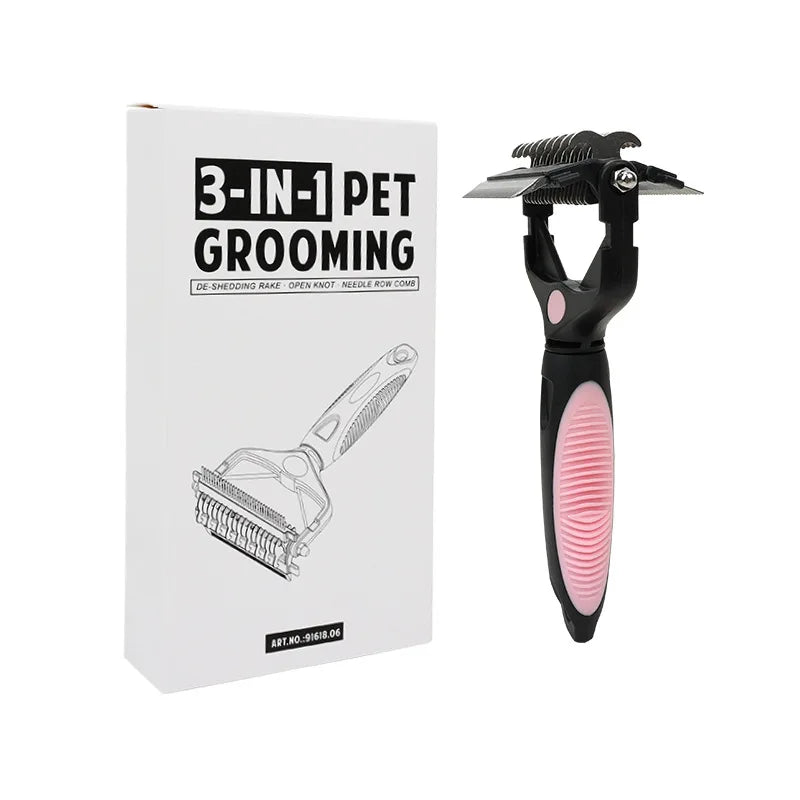 Flausi FellPro™ 3-in-1 Fellpflegekamm für Hunde & Katzen