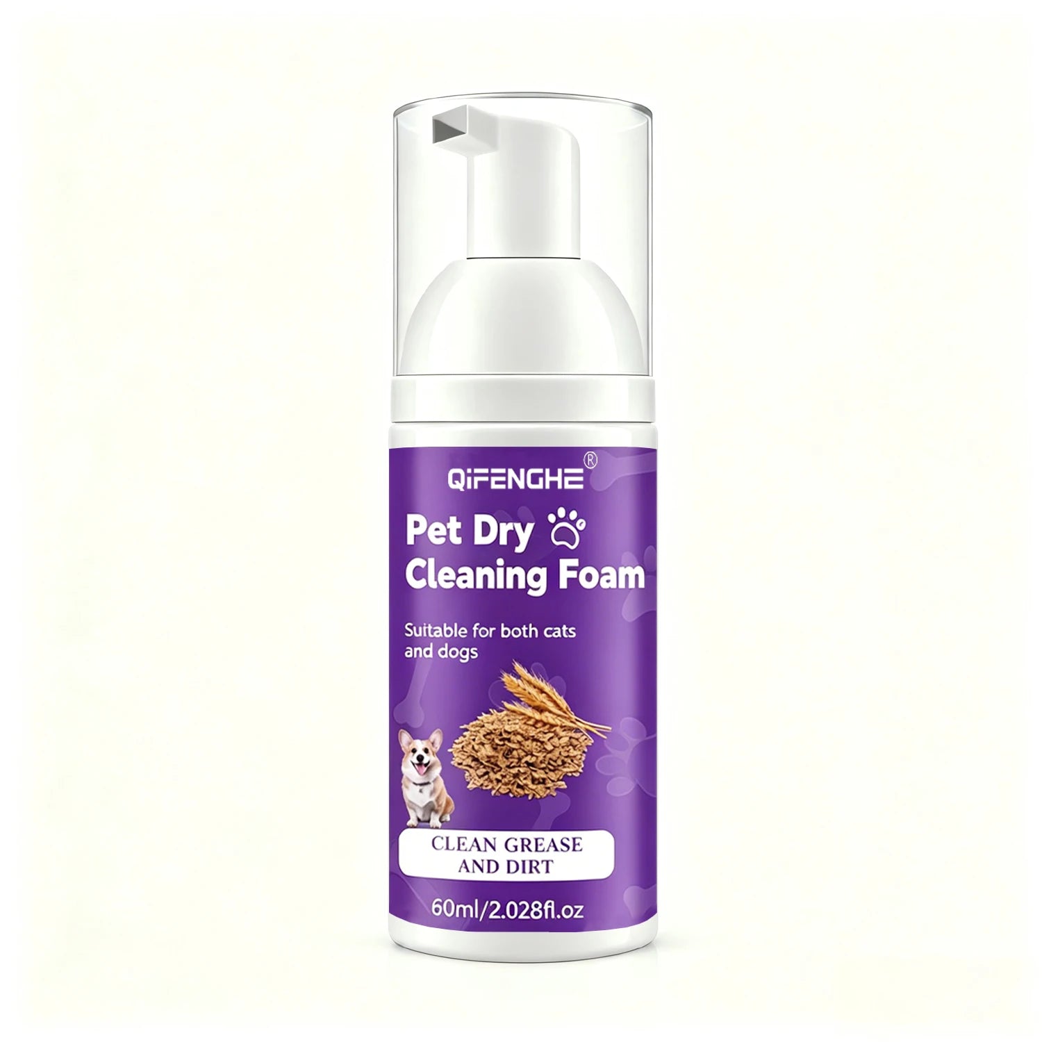 Flausi SchnellFrisch™ Anti-Stress Trockenshampoo-Schaum für Hunde & Katzen 65 Ml.
