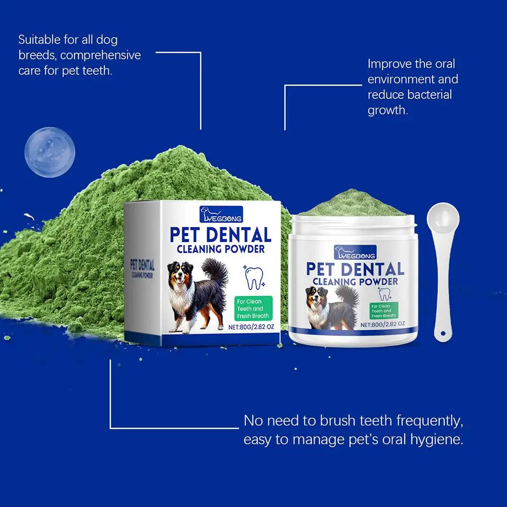 Flausi ZahnGlanz™ naturbasiertes Dentalpulver für Hunde 80g