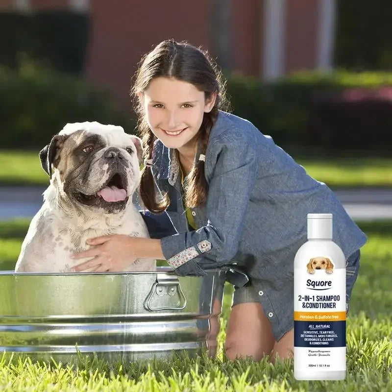Flausi FellSeide™ natürliches 2-in-1 Shampoo & Conditioner für Hunde 300 Ml.