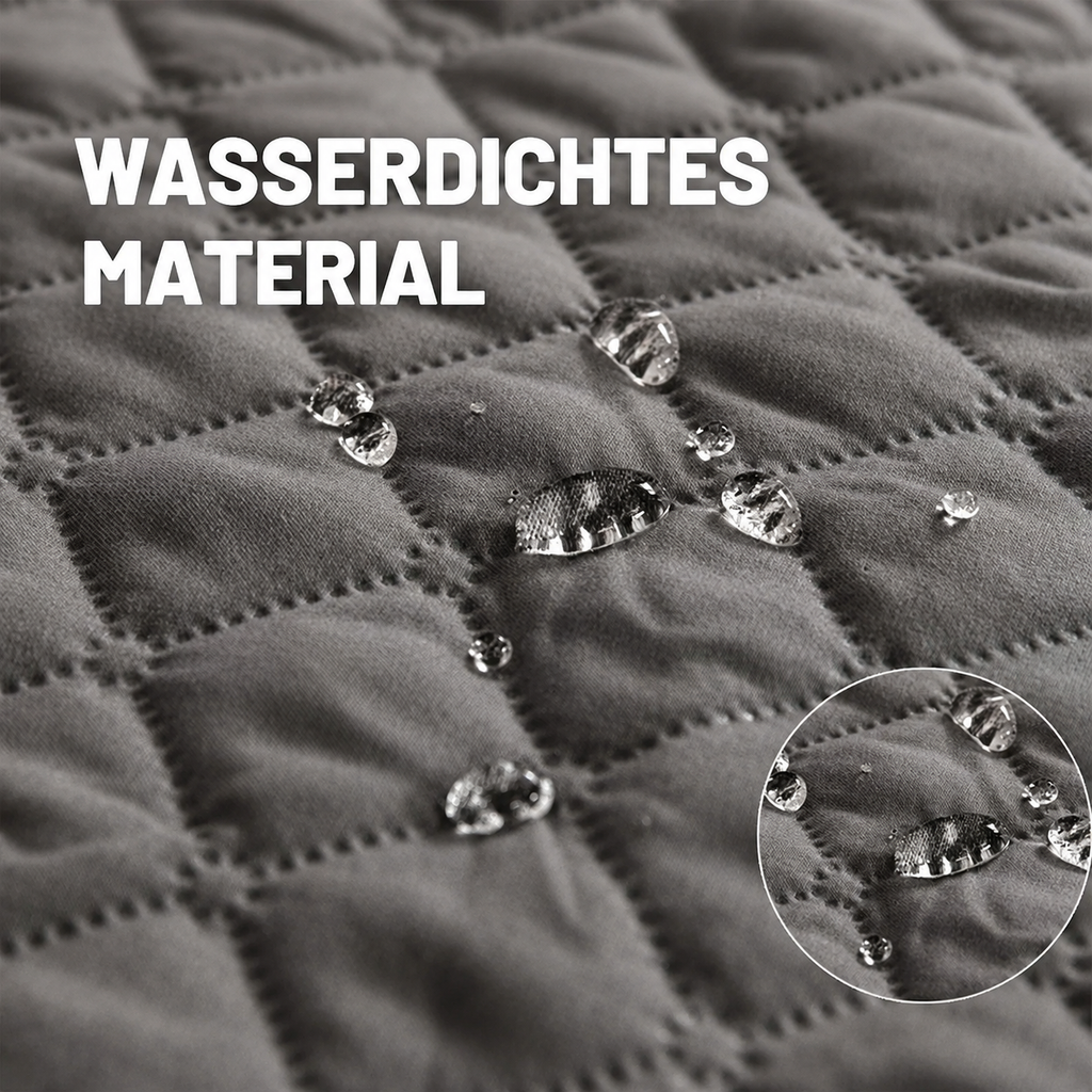 Flausi BettSchutz™ wendbare wasserdichte pflegeleichte Schutzdecke für Sofa, Bett & Auto