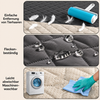 Flausi BettSchutz™ wendbare wasserdichte pflegeleichte Schutzdecke für Sofa, Bett & Auto