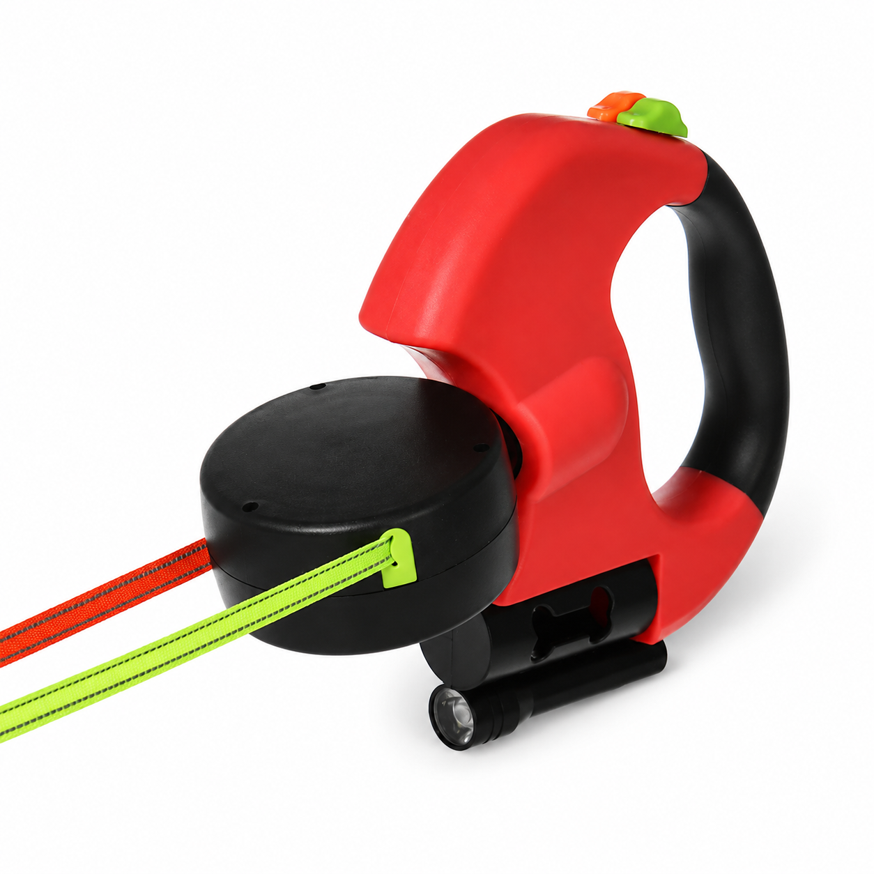 Flausi DuoWalk Reflektierende Doppel-Rollleine mit LED-Licht