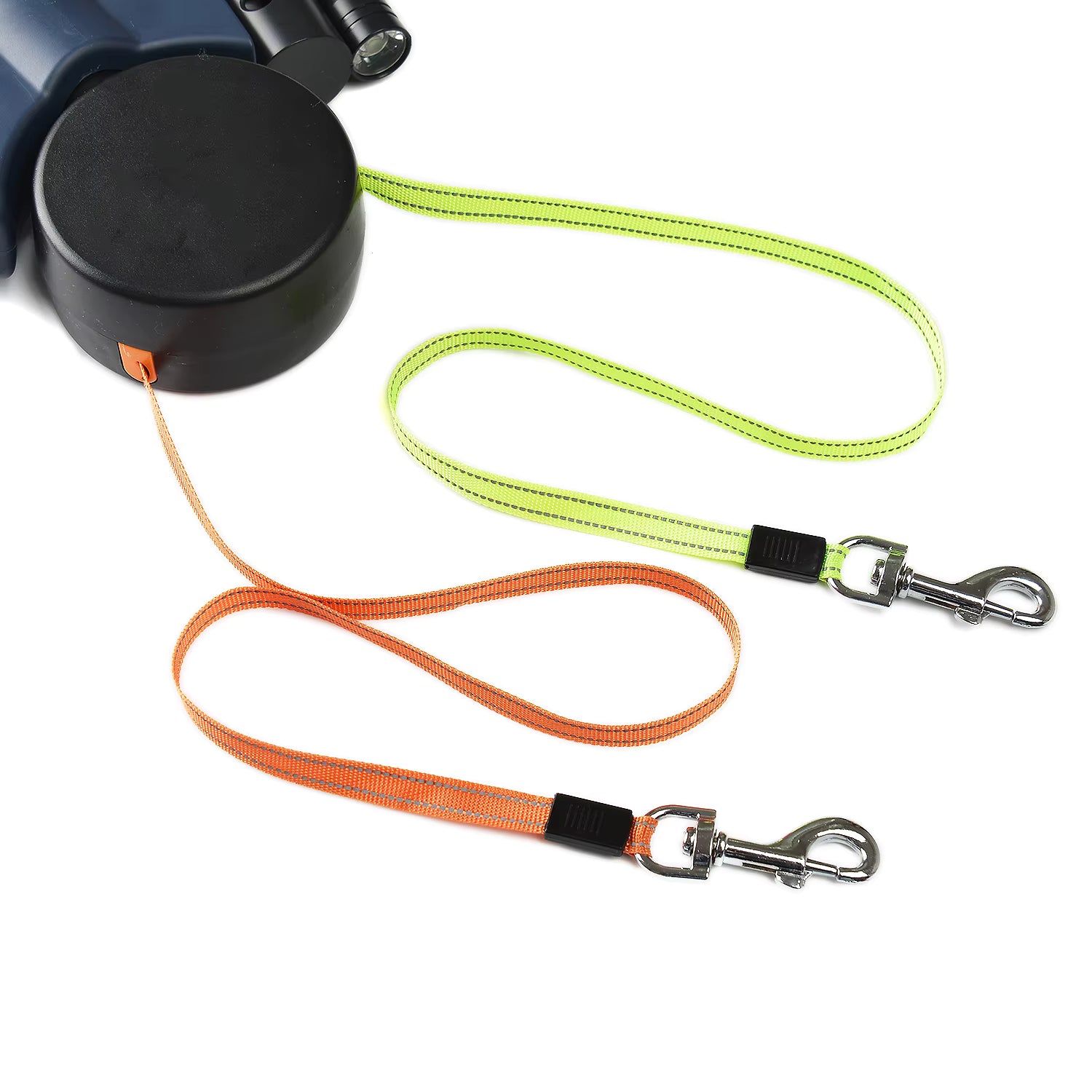 Flausi DuoWalk Reflektierende Doppel-Rollleine mit LED-Licht