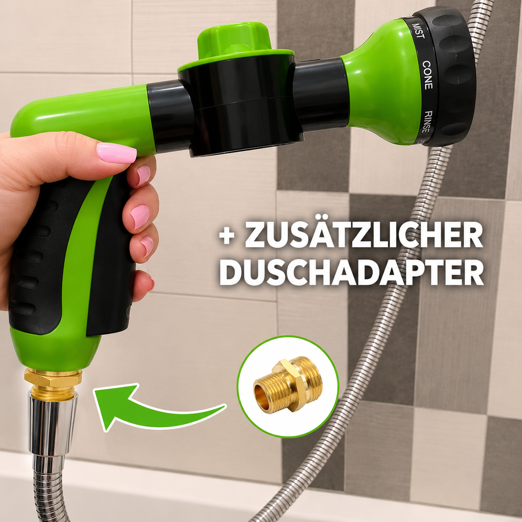 Flausi DuschWuff 3-in-1 sanfte Hunde-Dusche mit Schaumsprüher