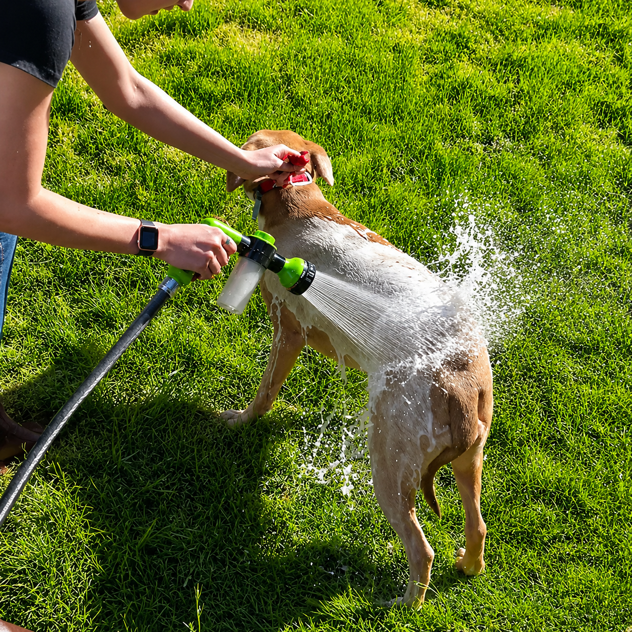 Flausi DuschWuff 3-in-1 sanfte Hunde-Dusche mit Schaumsprüher