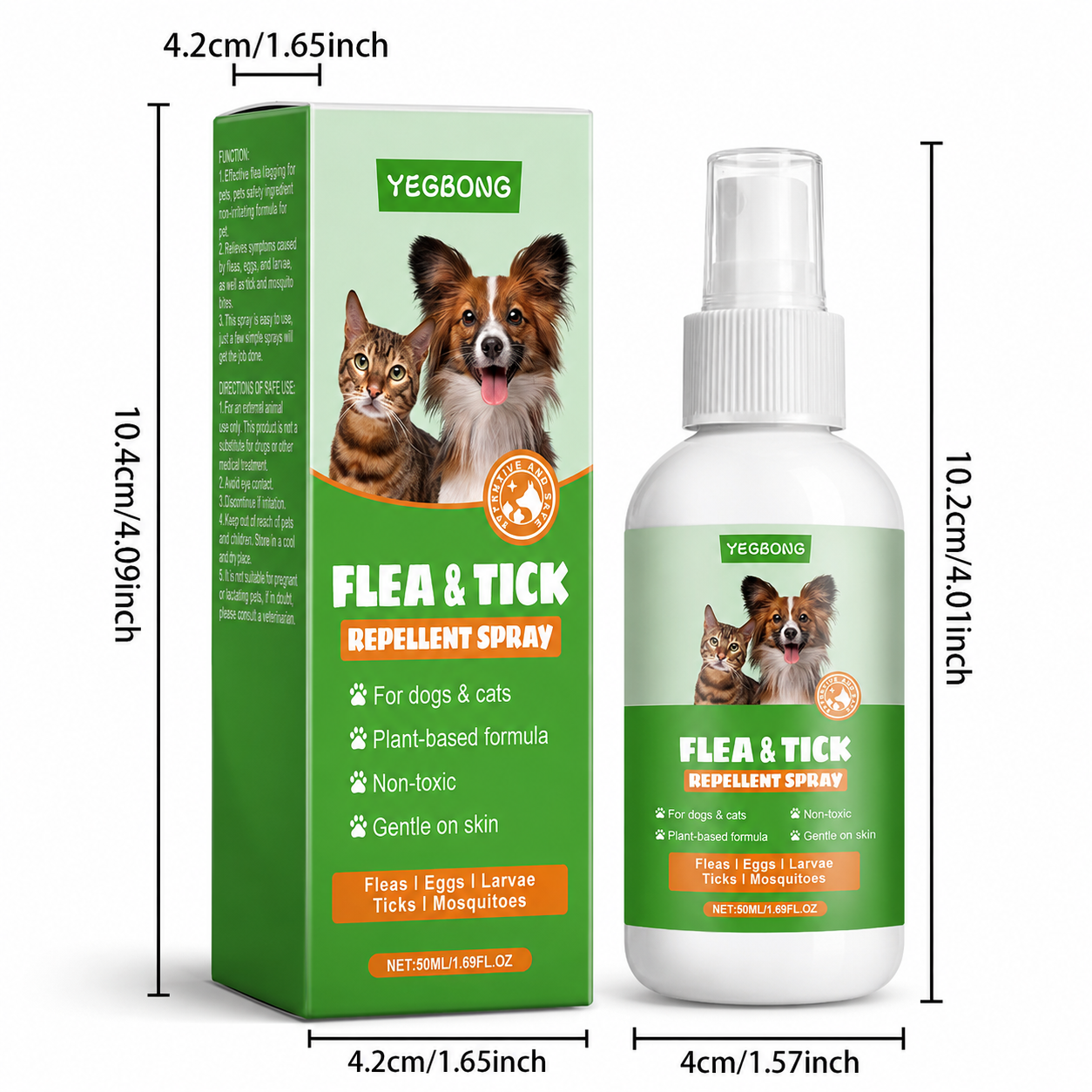 Flausi FlohWeg naturbasiertes Floh- und Zeckenspray pflanzlich 50 Ml.