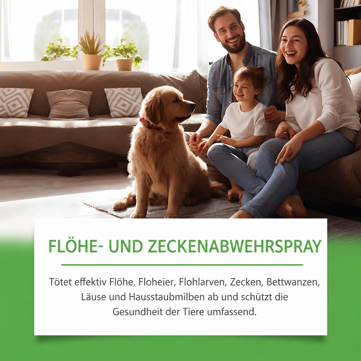Flausi FlohWeg naturbasiertes Floh- und Zeckenspray pflanzlich 50 Ml.