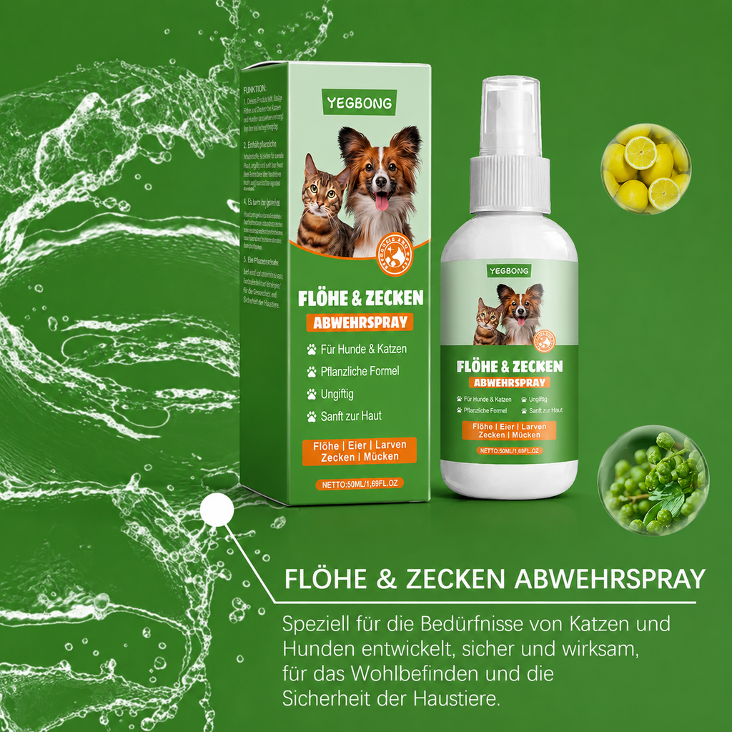 Flausi FlohWeg naturbasiertes Floh- und Zeckenspray pflanzlich 50 Ml.