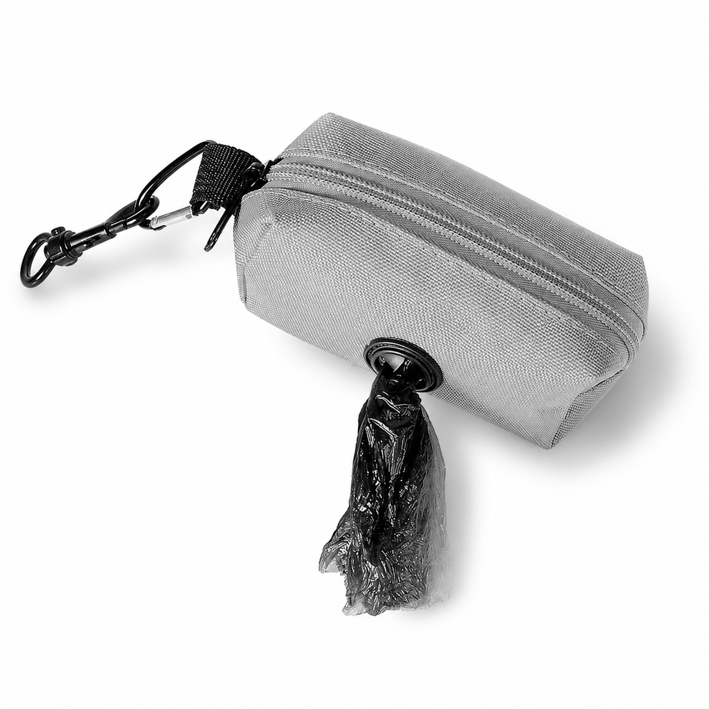 Flausi GassiTasche clevere 2-in-1 Kotbeutel-Spender und Leckerli-Tasche mit Karabiner