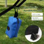 Flausi GassiTasche clevere 2-in-1 Kotbeutel-Spender und Leckerli-Tasche mit Karabiner