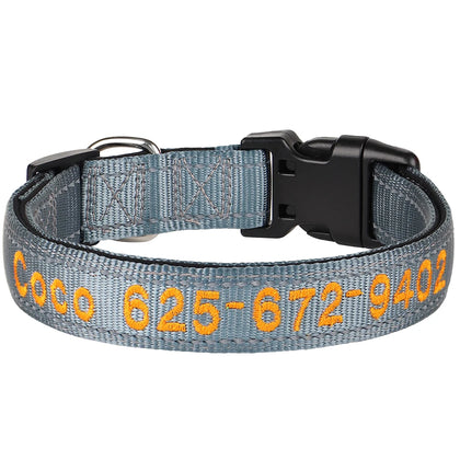 Flausi noble personalized collar – Reflective, embroidered name