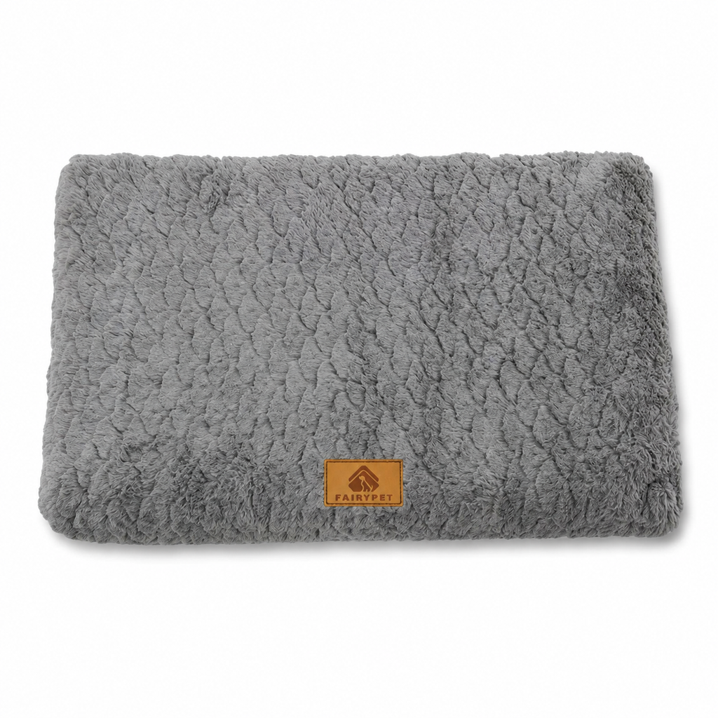 Flausi KuschelBett orthopädische Hundematte mit flauschigem Bezug für Hunde und Katzen