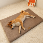 Flausi KuschelBett orthopädische Hundematte mit flauschigem Bezug für Hunde und Katzen