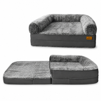 Flausi KuschelDuo XXL Mensch-und-Hund-Bett 180 cm faltbar und orthopädisch