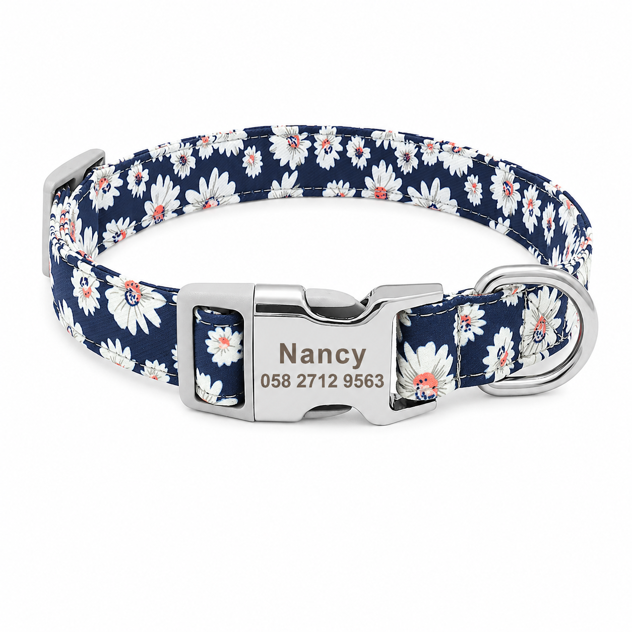 Flausi NamensBand Auffälliges Designer-Muster mit edler Gravur-Schnalle