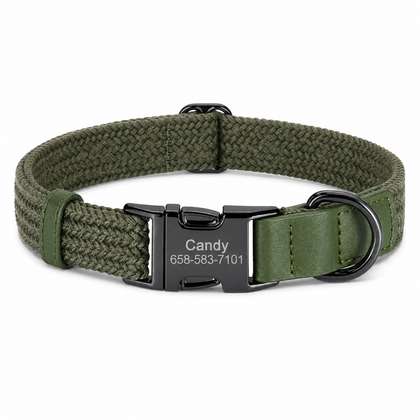Flausi Noble Personalized Collar - Tear-Resistant Nylon, S to XL
