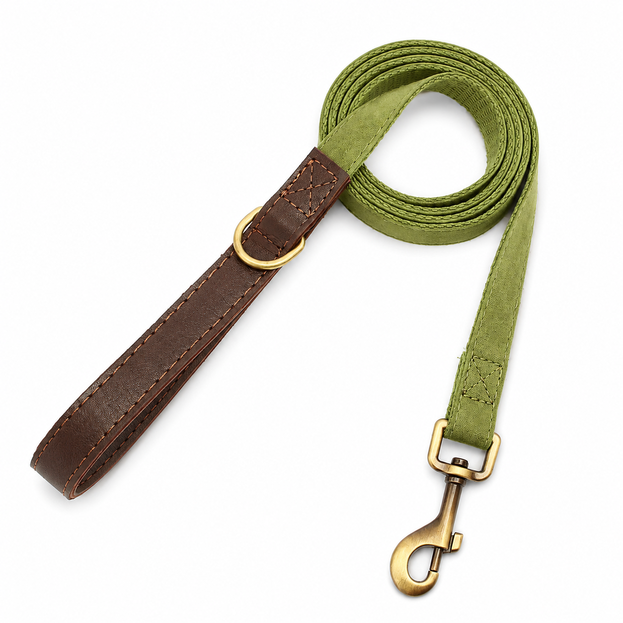 Flausi NamensBand Edles Leder-Komplettset mit Gravur und Leine