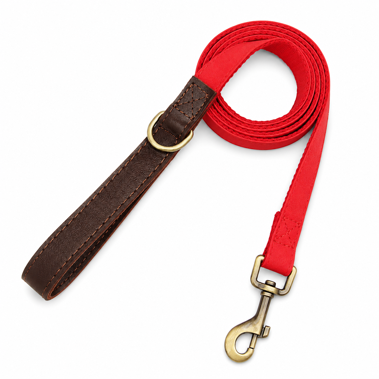 Flausi NamensBand Edles Leder-Komplettset mit Gravur und Leine