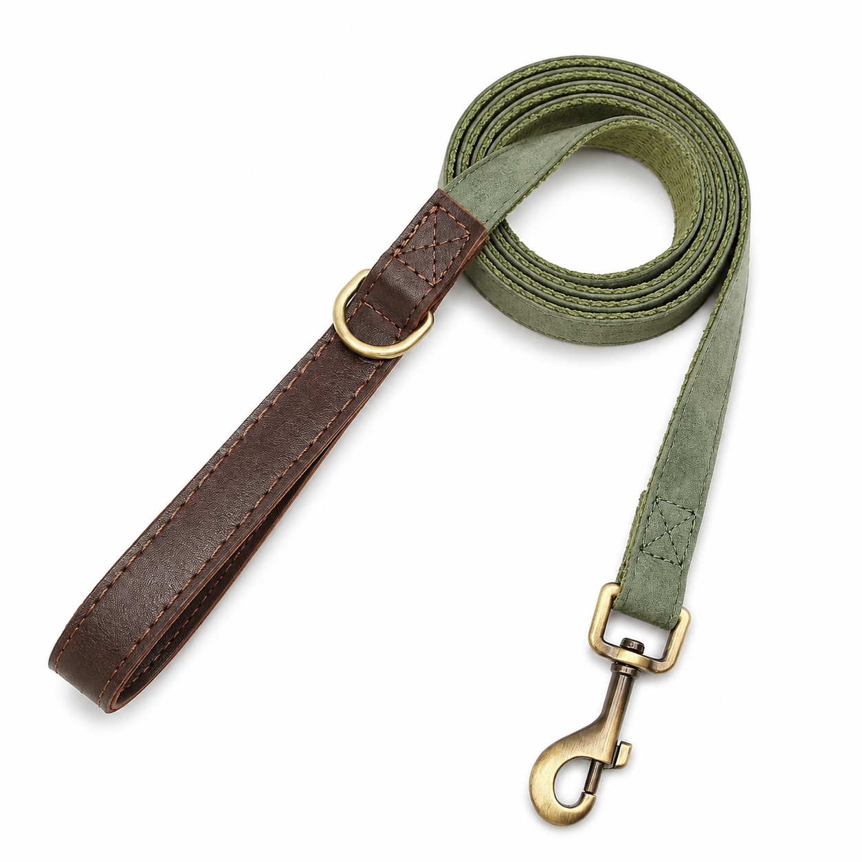 Flausi NamensBand Edles Leder-Komplettset mit Gravur und Leine