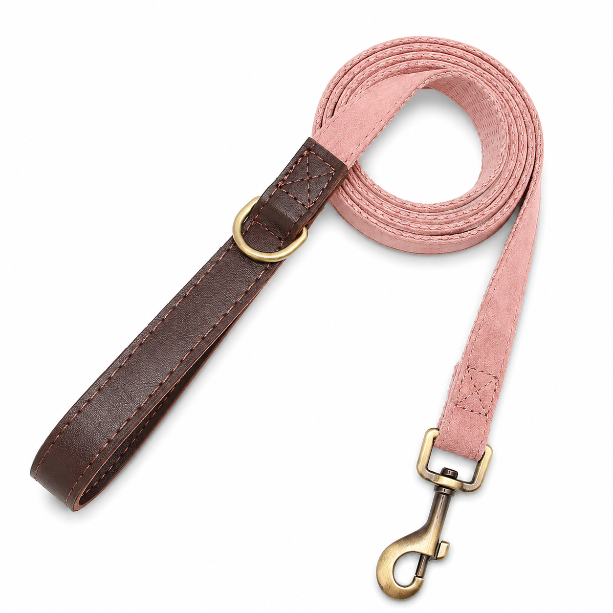 Flausi NamensBand Edles Leder-Komplettset mit Gravur und Leine