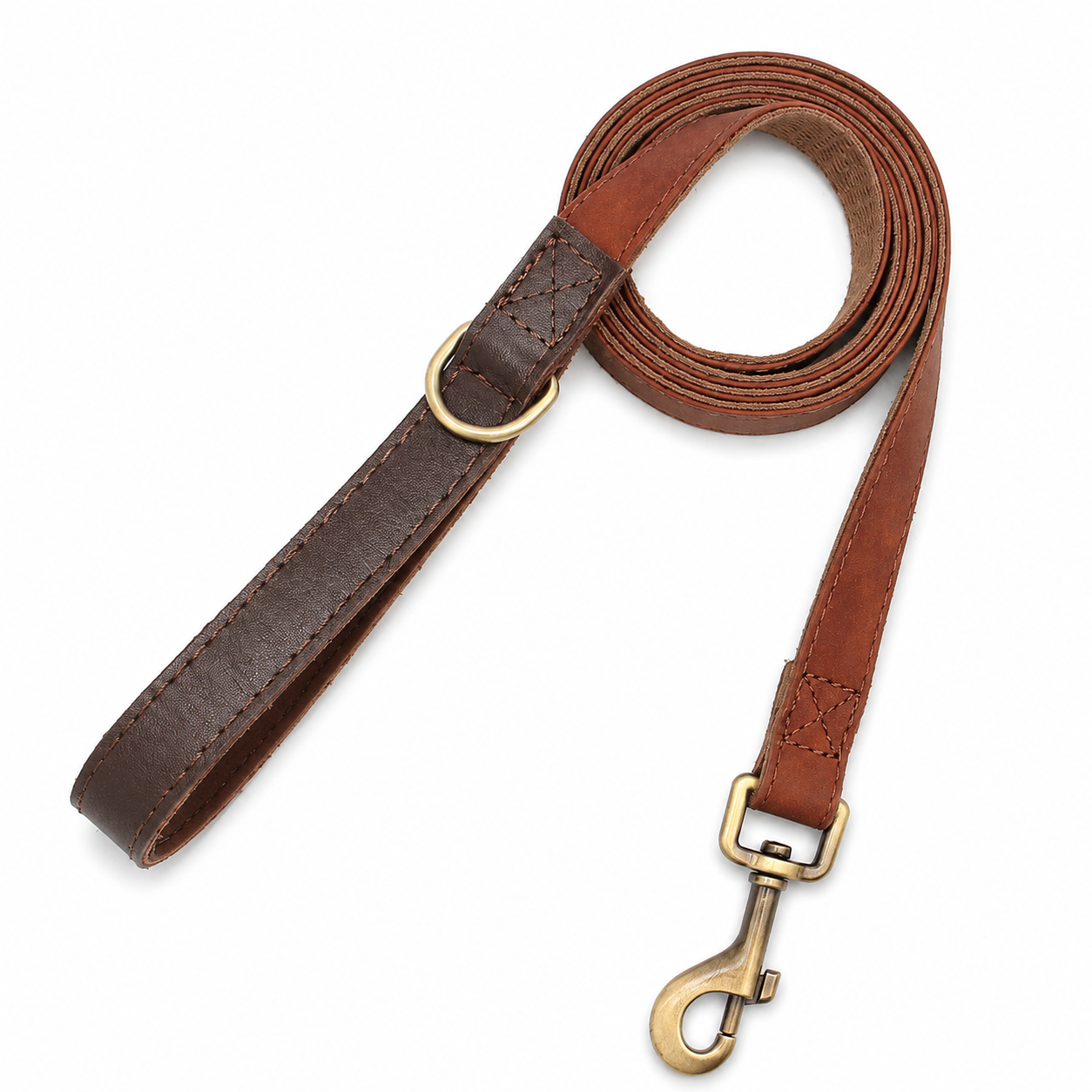 Flausi NamensBand Edles Leder-Komplettset mit Gravur und Leine