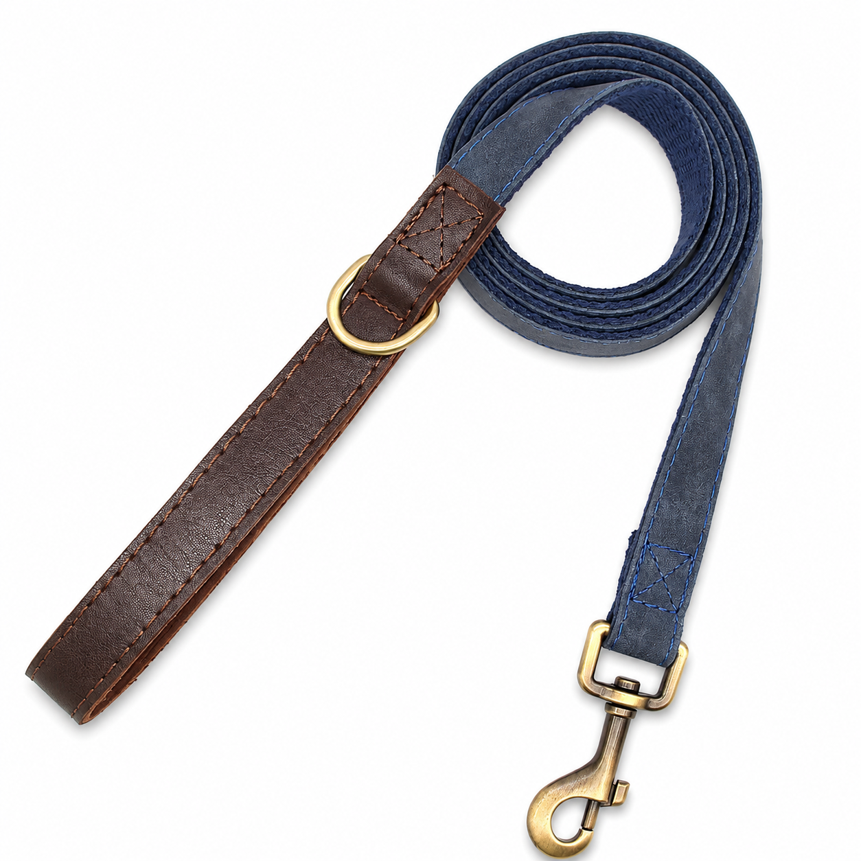 Flausi NamensBand Edles Leder-Komplettset mit Gravur und Leine