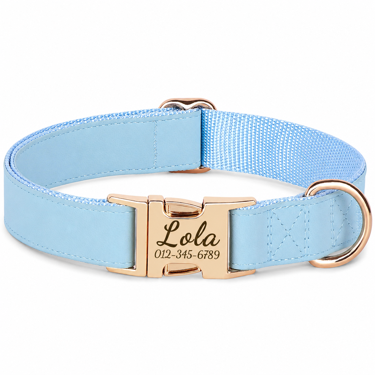 Flausi NamensBand Edles Leder mit Anti-Lost-Schnalle und Gravur