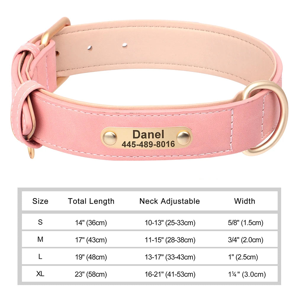Flausi NamensBand Edles Leder mit Metall-Namensschild