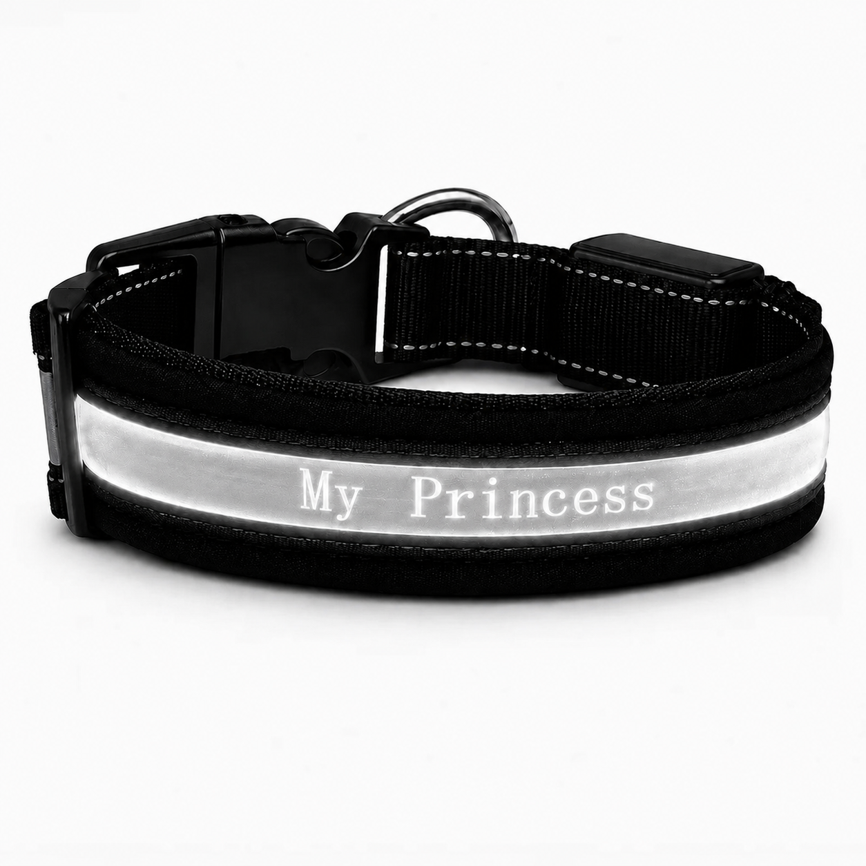 Flausi noble personalized collar – With luminous LED strip