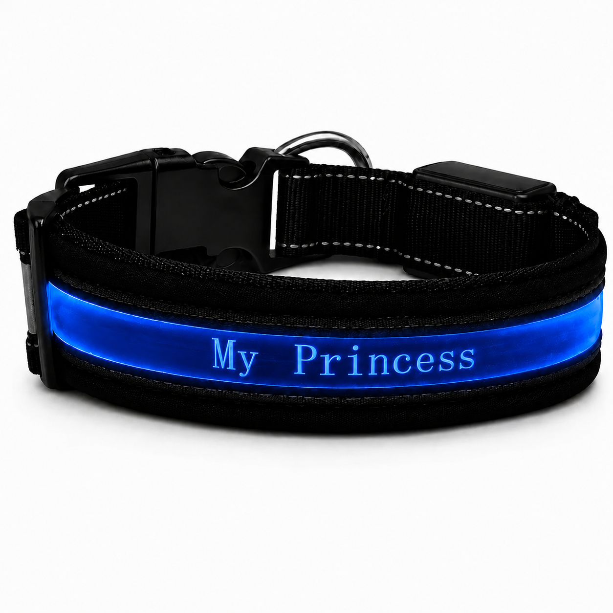 Flausi noble personalized collar – With luminous LED strip
