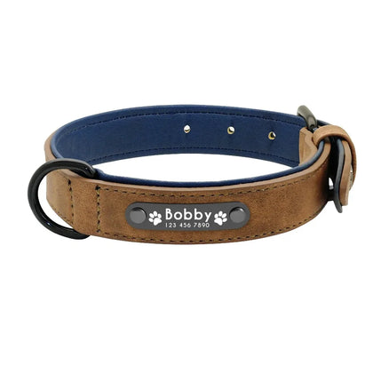 Flausi noble personalized collar - leather for sensitive skin