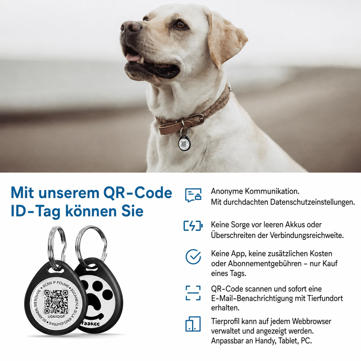 Flausi NamensMarke™ – QR-Marke mit Online-Profil & Standort-Hinweis (ohne Abo)