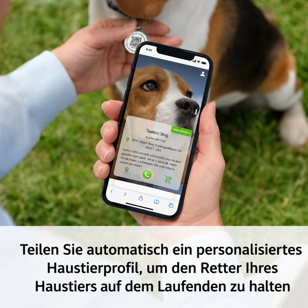 Flausi NamensMarke™ – QR-Marke mit Online-Profil & Standort-Hinweis (ohne Abo)