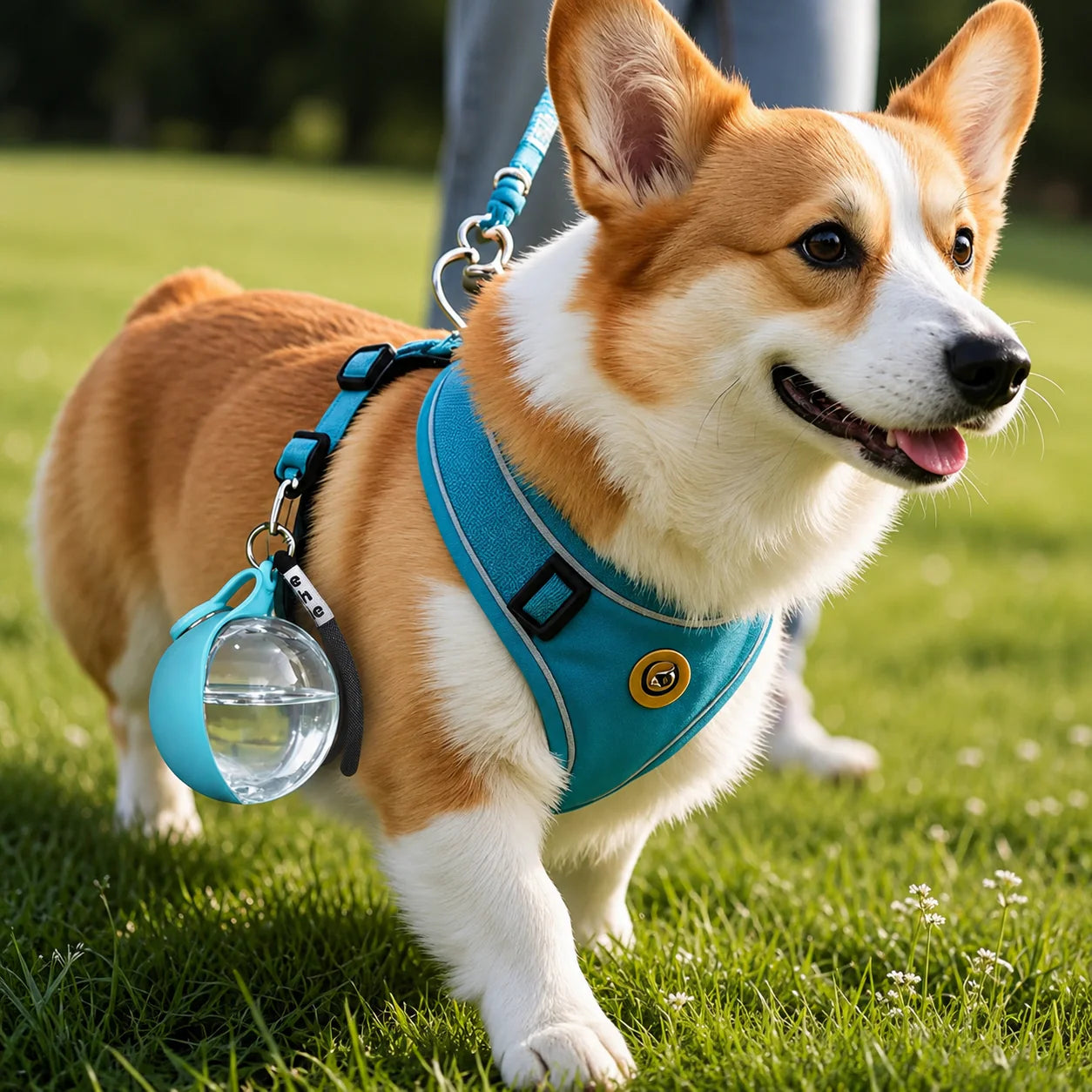 Flausi Napf2Go 2-in-1 Hunde-Trinkflasche mit Silikonnapf