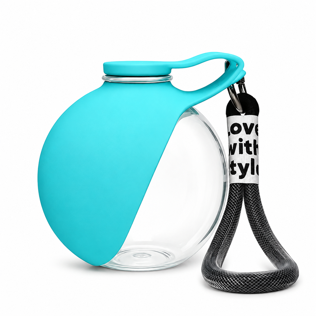 Flausi Napf2Go 2-in-1 Hunde-Trinkflasche mit Silikonnapf