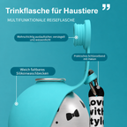 Flausi Napf2Go 2-in-1 Hunde-Trinkflasche mit Silikonnapf