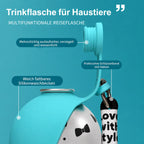 Flausi Napf2Go 2-in-1 Hunde-Trinkflasche mit Silikonnapf