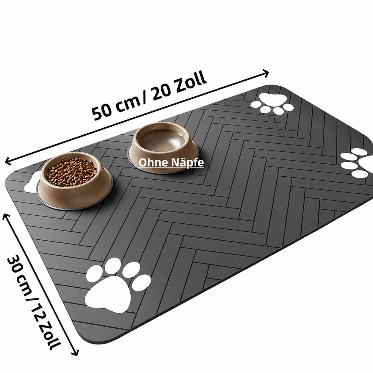 Flausi NapfMatte bodenschonend wasserabsorbierende und easy-clean Futterplatz-Matte