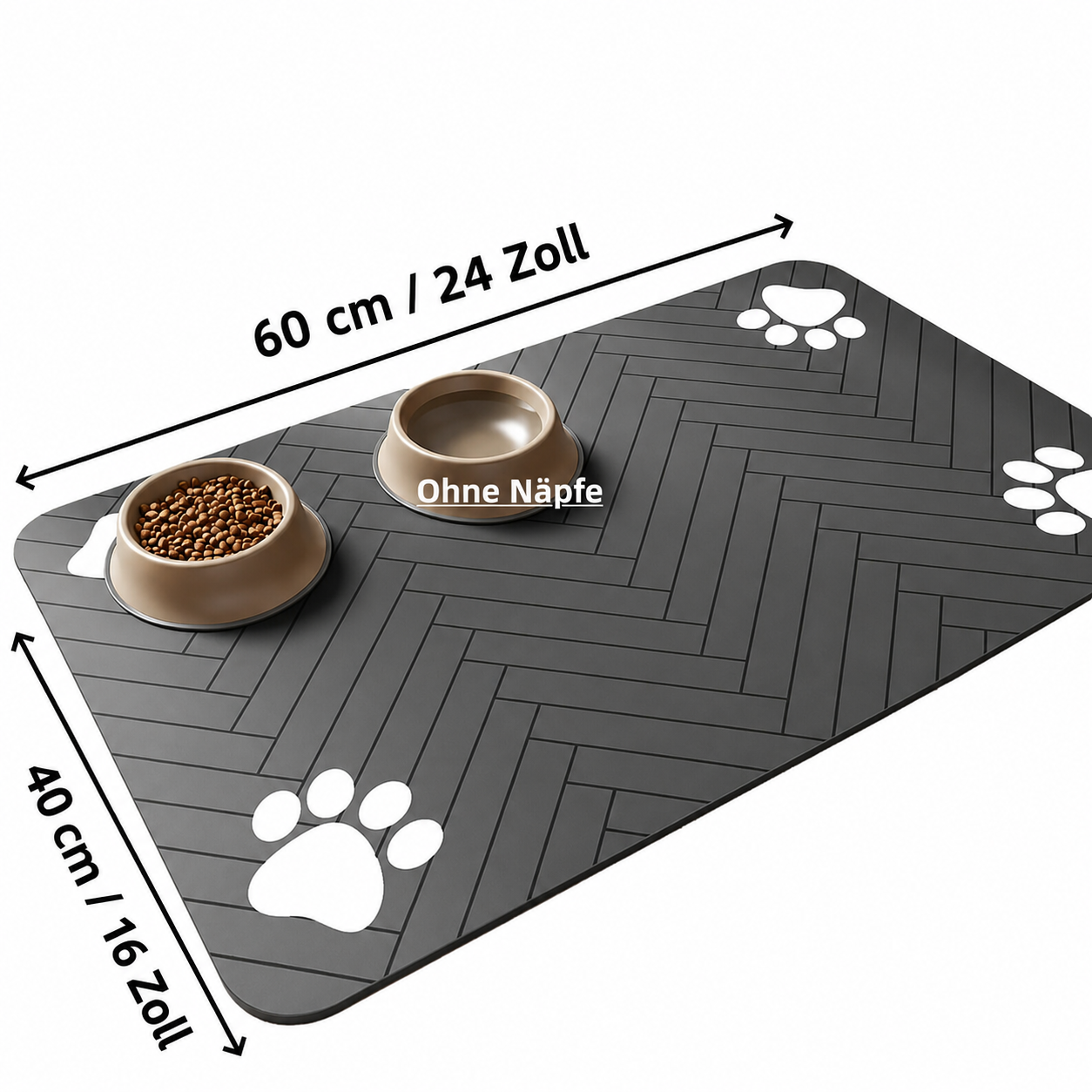 Flausi NapfMatte bodenschonend wasserabsorbierende und easy-clean Futterplatz-Matte