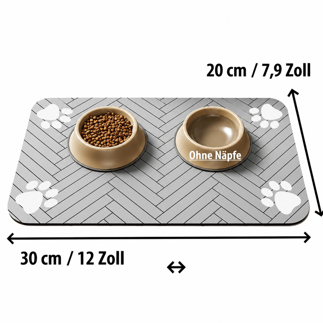 Flausi NapfMatte bodenschonend wasserabsorbierende und easy-clean Futterplatz-Matte